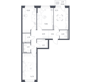 Квартира 78,9 м², 3-комнатная - изображение 1