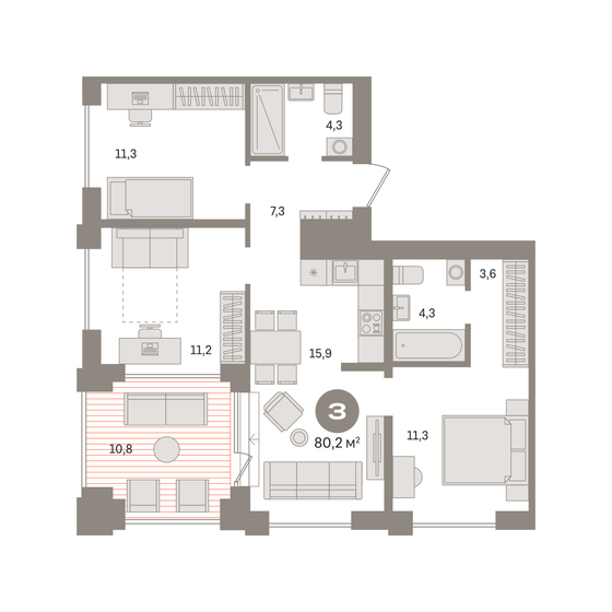 173,2 м², 5-комнатная квартира 86 600 000 ₽ - изображение 127