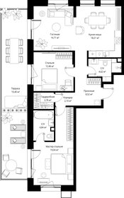 Квартира 97,7 м², 2-комнатная - изображение 2