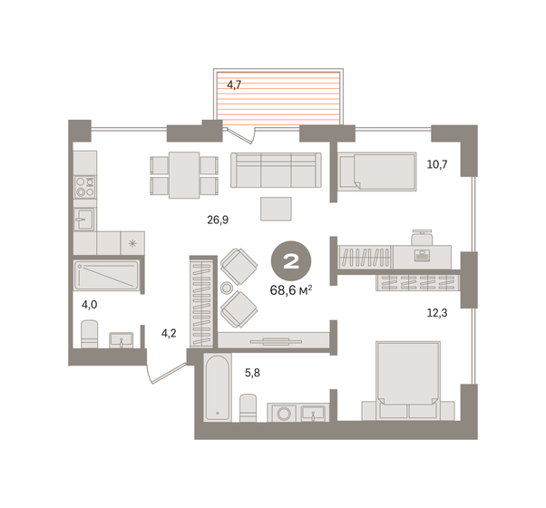 173,2 м², 5-комнатная квартира 86 600 000 ₽ - изображение 126