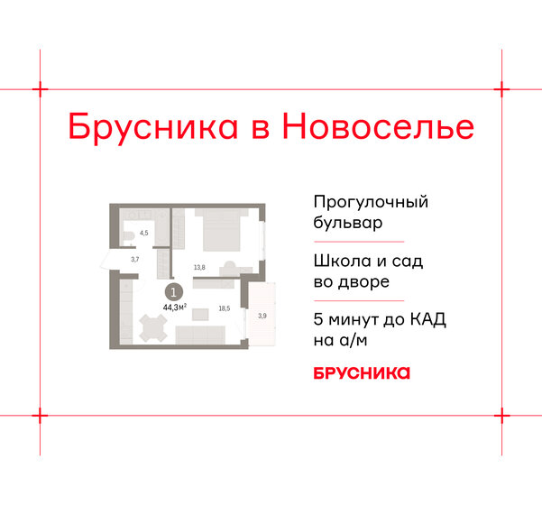 46 м², 2-комнатная квартира 33 500 000 ₽ - изображение 48