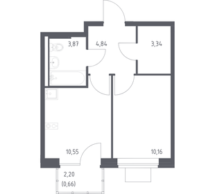 Квартира 33,4 м², 1-комнатная - изображение 1