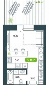 Квартира 27 м², 1-комнатная - изображение 1