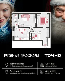 Квартира 53,5 м², 2-комнатная - изображение 1