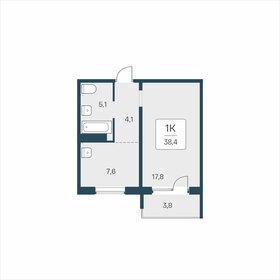 Квартира 38,4 м², 1-комнатная - изображение 1