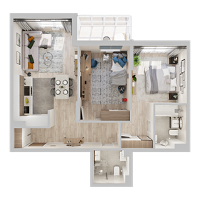 Квартира 66,6 м², 2-комнатная - изображение 3