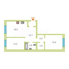 Квартира 69,9 м², 2-комнатная - изображение 1