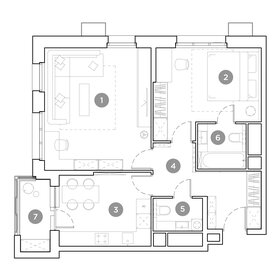 Квартира 64,9 м², 2-комнатная - изображение 2