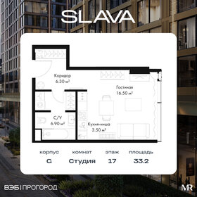 Квартира 33,2 м², студия - изображение 1