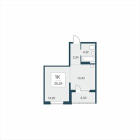 Квартира 36,3 м², 1-комнатная - изображение 1