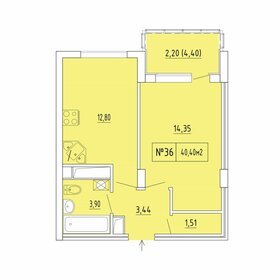Квартира 38,2 м², 1-комнатная - изображение 1