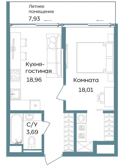 123,8 м², 4-комнатная квартира 25 263 360 ₽ - изображение 14