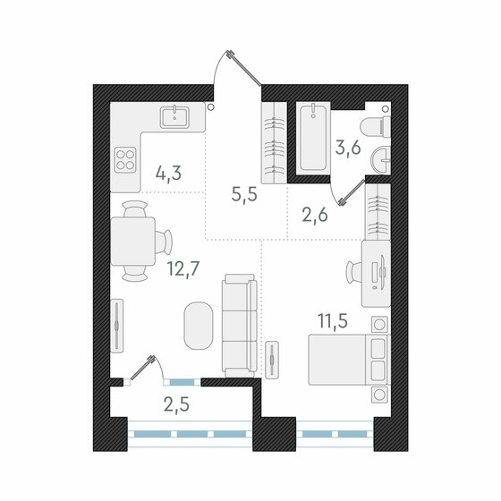 52,7 м², 2-комнатная квартира 6 850 000 ₽ - изображение 13