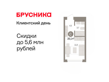 Квартира 20,1 м², студия - изображение 1