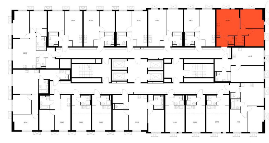 46 м², 2-комнатная квартира 33 500 000 ₽ - изображение 13