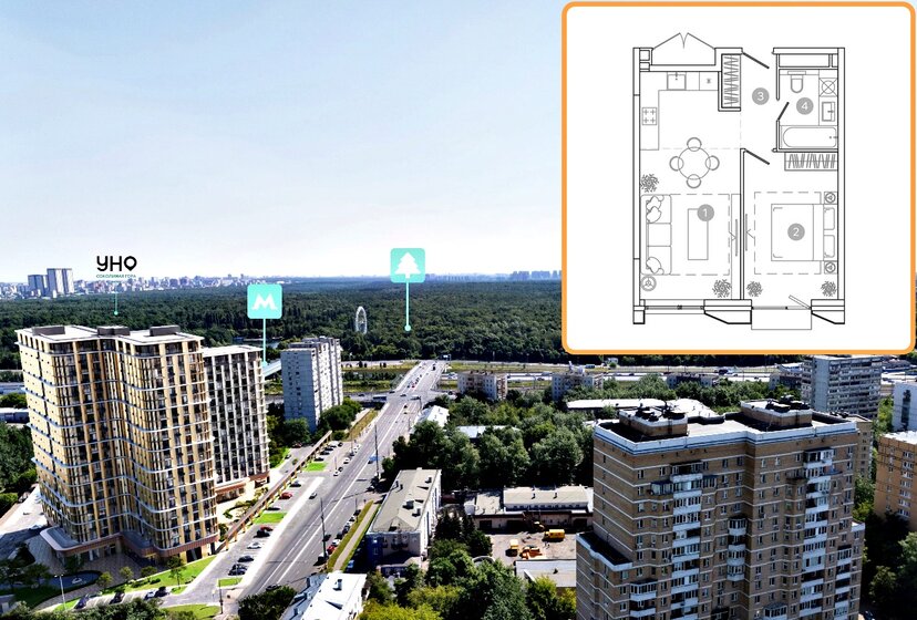 35 м², 1-комнатная квартира 14 299 000 ₽ - изображение 86