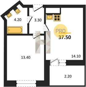 Квартира 37,5 м², 1-комнатная - изображение 1