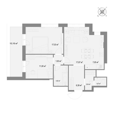 Квартира 73,5 м², 2-комнатная - изображение 3