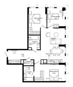 Квартира 85,7 м², 3-комнатная - изображение 2