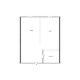 Квартира 57 м², 1-комнатная - изображение 1