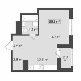 Квартира 39,8 м², 1-комнатная - изображение 1