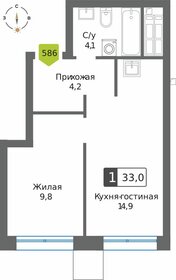 Квартира 33 м², 1-комнатная - изображение 1