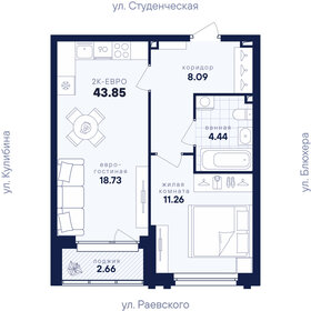 Квартира 43,9 м², 1-комнатная - изображение 2