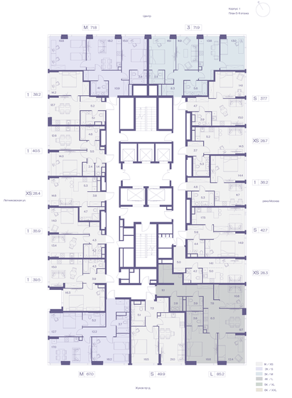 45,8 м², 1-комнатная квартира 30 240 334 ₽ - изображение 46