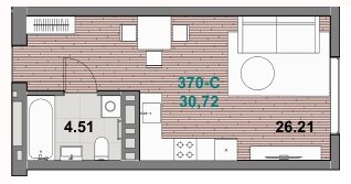 28,8 м², 1-комнатная квартира 5 214 610 ₽ - изображение 40