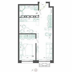 Квартира 44,2 м², 1-комнатная - изображение 1