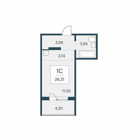 Квартира 26,3 м², студия - изображение 1