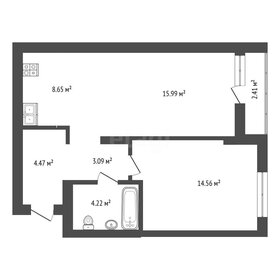 Квартира 53,4 м², 1-комнатная - изображение 1