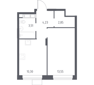 Квартира 33,3 м², 1-комнатная - изображение 1