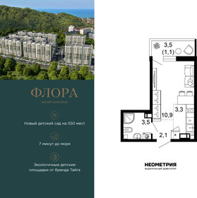 Квартира 21,1 м², 1-комнатная - изображение 1