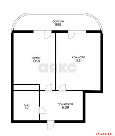 Квартира 33,3 м², 1-комнатная - изображение 1