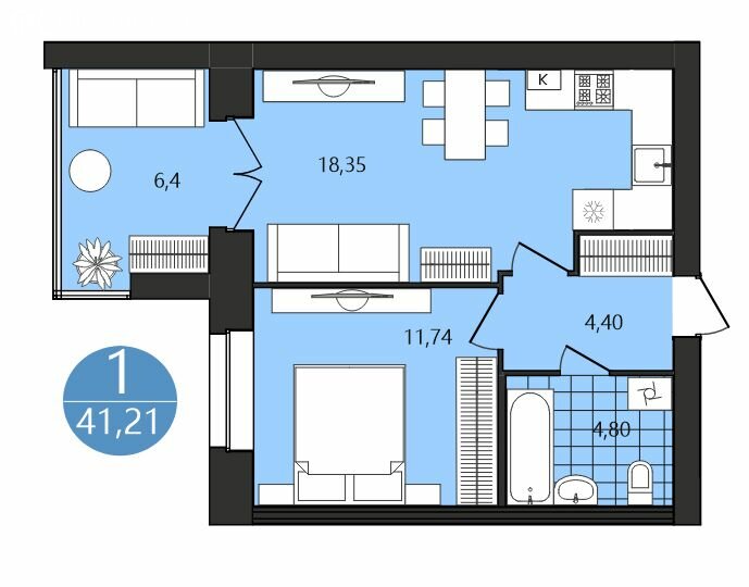 Варианты планировок квартал «Боровики» - планировка 6