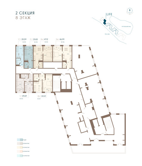 51,8 м², 1-комнатная квартира 43 196 020 ₽ - изображение 32