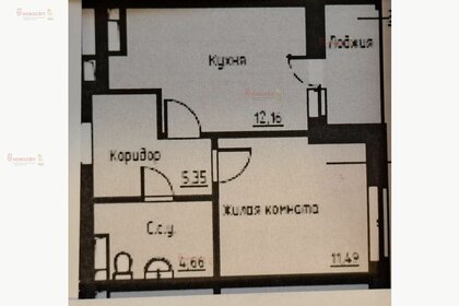 Квартира 34 м², 1-комнатная - изображение 1