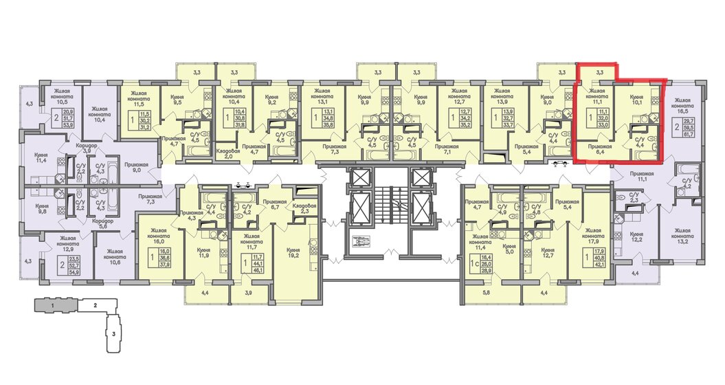 28,9 м², 1-комнатная квартира 3 300 000 ₽ - изображение 20