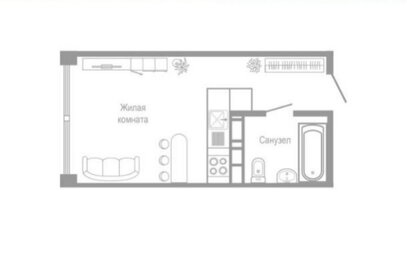 Квартира 23,2 м², студия - изображение 1