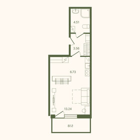 Квартира 29,6 м², студия - изображение 1
