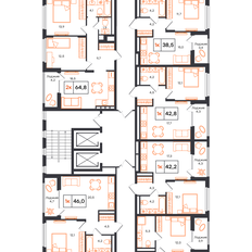 Квартира 42,2 м², 1-комнатная - изображение 2