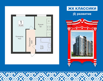 Квартира 35,7 м², 1-комнатная - изображение 1