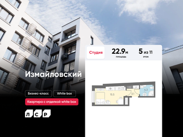 Квартира 22,9 м², студия - изображение 1