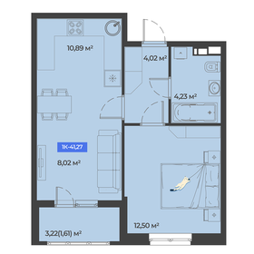 Квартира 41,3 м², 1-комнатная - изображение 1