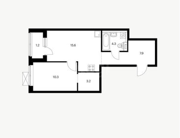 Квартира 41 м², 1-комнатная - изображение 1