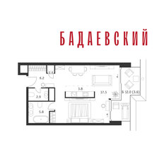 Квартира 60,4 м², 1-комнатная - изображение 2