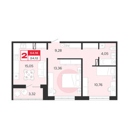 Квартира 54,2 м², 2-комнатная - изображение 1