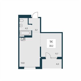 Квартира 38,2 м², 1-комнатная - изображение 1