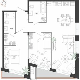 Квартира 79,6 м², 2-комнатная - изображение 1